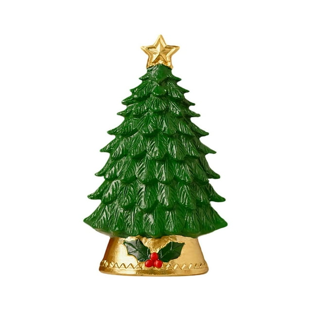 Adornos de Manualidades de Resina de Navidad | Decoración navideña iluminada | Decoración festiva de mesa de resina | Acento ambiental cálido para casa, escritorio, salón, estanterías | Pieza