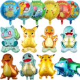 thumbnail image 2 of 1/3/5 piezas Globo de Pokémon Pikachu Squirtle Bulbasaur Charmander Pikachu Globo de aluminio Decoración Suministros Regalo de fiesta de cumpleaños para niños, 2 of 5
