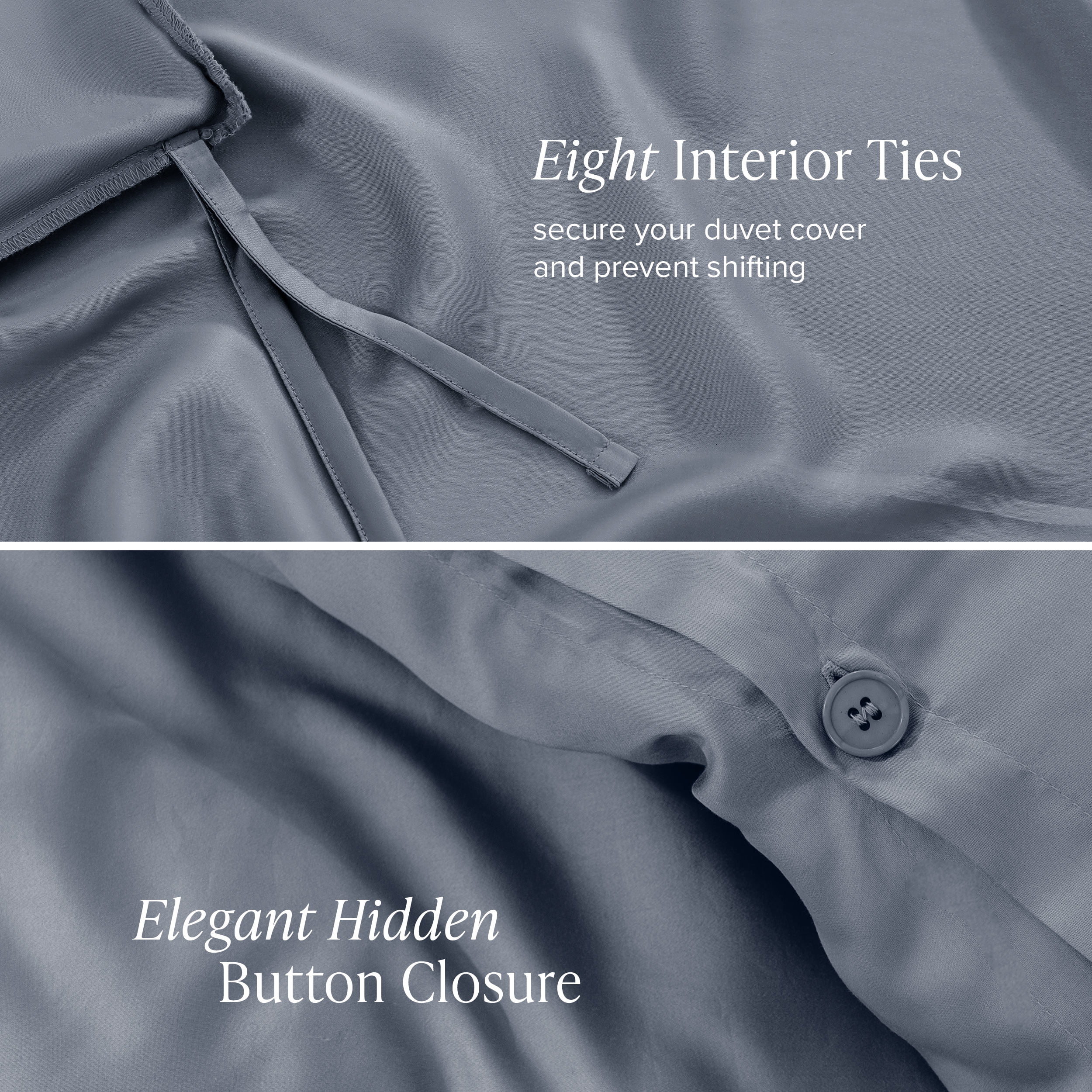 Bare Home TENCEL™ Duvet Cover Set - Lyocell derived from Eucalyptus - Full/Queen, Indigo