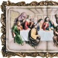 thumbnail image 2 of 29" Rustic Gold Polyresin Last Supper Decorative Plaque Sculpture, 2 of 2