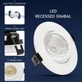thumbnail image 4 of LUXRITE 4" Gimbal LED Recessed Light, 5CCT, 15W, 1250LM, Dimmable, CRI90 ETL 6PK, 4 of 7