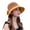 Yellow, variant on Fesfesfes Women's Summer Hat Sunshade Breathable Hollow Out Weave Sun Hat with Bow Tie Outdoor Tourism Fisherman Hat