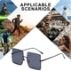 thumbnail image 5 of Gafas de sol cuadradas sin montura, gafas de sol de media montura de metal, gafas de sol retro, fabricadas en metal, 5 of 5