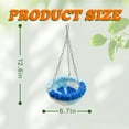 thumbnail image 2 of MISSMILE Hummingbird Swing,Wool Yarn Hummingbird Swings and Perches for Many Small Birds,Plush Hanging Hammock Birdhouse Parakeet Cage Accessories,Blue,12.6×6.7", 2 of 7