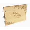 thumbnail image 7 of Darling Souvenir Personalized Engraved Laser Cut Wedding Guest Book Wooden Cover Sign-in Book Registry Guestbook Scrapbook-MX, 7 of 7