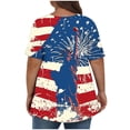 thumbnail image 4 of successthop Independence Day Womens T Shirt Flags Plus Size USA Birthday Tunic Tops Casual Shirts Crewneck Clothes 3XL, 4 of 5