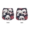 thumbnail image 3 of Salouo Gothic Skulls And Roses Print Women's 2 in 1 Running Shorts Double-Layer Shorts Athletic Workout Gym Yoga Shorts Running Shorts for Women-Large, 3 of 7