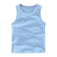thumbnail image 2 of UACY Toddler Baby Boy's Sleeveless Tank Tops Kids Girls Summer Basic Shirts Cotton Athletic Undershirts T-Shirts Vest (Light Blue, 7-8 Years), 2 of 6