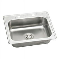 Single Bowl 15 x 15 x 6 in. 2H 304 22 Gauge Stainless Steel Bar Sink