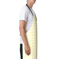 thumbnail image 3 of Lsque Lemon Yellow Checkboard Waterproof Apron Chef Aprons for Men Heavy Duty Chemical Work Apron Extra Long Grilling Aprons with Adjustable Bib Apron, 3 of 9