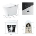 thumbnail image 2 of Upmarket Compact Dual Flush Toilet with Dryer and Warm Water, Luxury Smart Toilet with Adjustable Temp Heated Seat, LED Night Light, Power Outage Flushing, White, 2 of 8