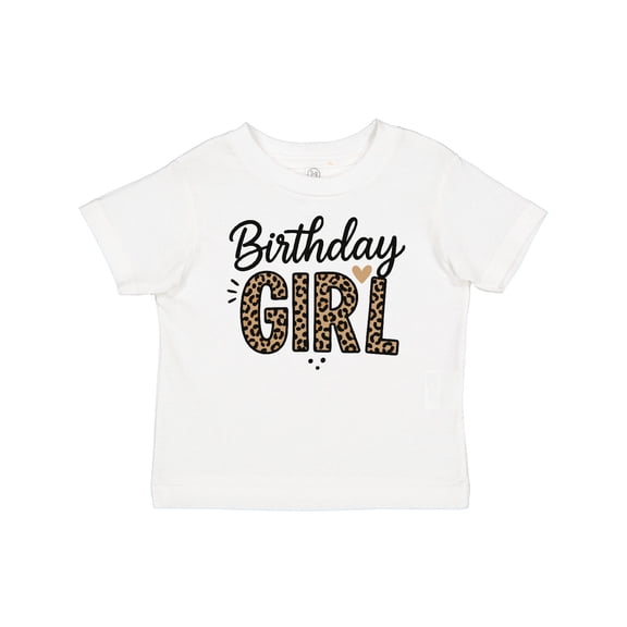 Inktastic Leopard Print Birthday Girl Girls Baby T-Shirt