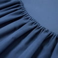 thumbnail image 3 of Urban Shop Double Sided Tech Pocket Fitted Sheet with Pillowcase, Full, Navy, 3 of 6