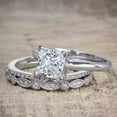thumbnail image 2 of 2.25 Carat Moissanite Diamond Trio Bridal Ring Set with 18k Gold Plating, 2 of 5