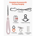 thumbnail image 5 of VEVOR Aerial Yoga Hammock, 300 lbs Load Aerial Silk, Yoga Swing with Nylon Fabric, PE Zipper Bag for Parent-Child Interaction, Strengthen Muscles & Improve Practice, Hammock and Swing Combo, 5 of 9