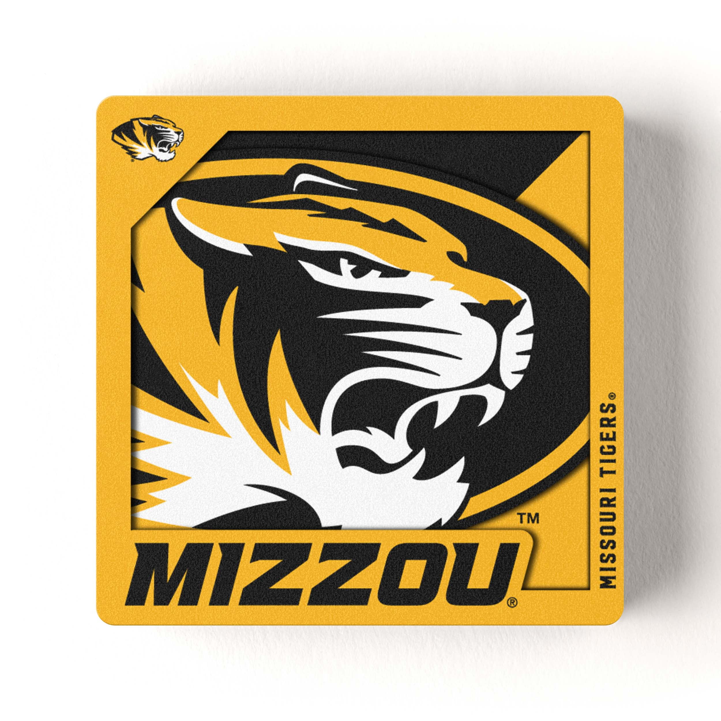 YouTheFan NCAA Missouri Tigers 3D Logo Series Magnet