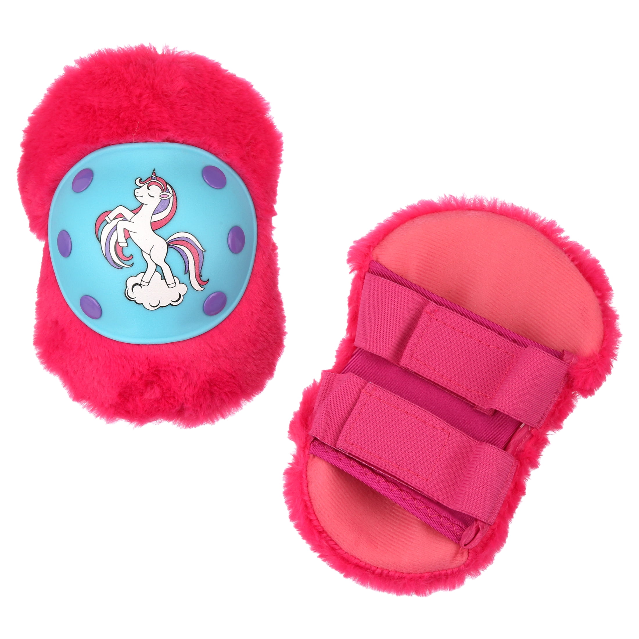 Little Miss Matched Fur-Tastic Unicorn Multi-Sport Child's Protective Pad  Set, Pink/Purple 