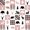 White Pink, variant on Manfei Vintage Moose Full Size Comforter Sets, Tribal Aztec Buffalo Bedding Comforter Set, Beige Red, Black Reversible, 3pcs, 1 Comforter and 2 Pillowcases