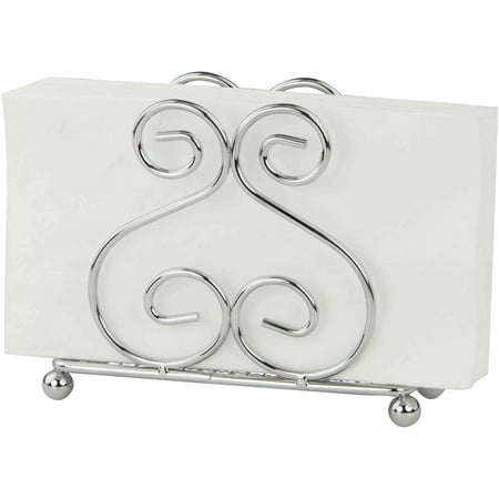 - Home Basics Scroll Collection, Chrome Napkin Holder