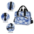 thumbnail image 5 of Insulated Crossbody Lunch Bag 10L Lunch Tote with Adjustable Shoulder Strap for Work Office Picnic Blue and White Snowflake, 5 of 6