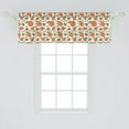 thumbnail image 2 of Ambesonne Peach Colors Window Valance, Fruit with Art, 54" X 18", White Burnt Sienna, 2 of 3