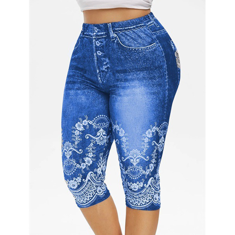 Women's Denim Digital Printing Sports 