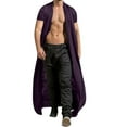 thumbnail image 3 of Blekii Men's Long Trench Coat, Slim Fit Windbreaker for Fall, Solid Color Casual Overcoat, Lightweight Rain-Resistant Jacket, Stylish Long Coat for Work Or Date Night, Fashion, 3 of 7