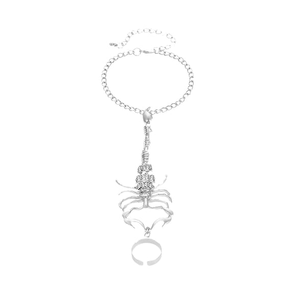 Hand Chain Bracelet Jewelry with Tassel Design Stylish Hand Harness Ring for Women Boho Accessory