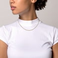 thumbnail image 4 of 14K Solid Yellow Gold 0.9mm Box Link Chain Necklace, 4 of 9