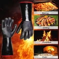 thumbnail image 4 of 14 Inch Heat Resistant Waterproof BBQ Grill Gloves, Food Grade Neoprene Insulated Oven Mitts for Kitchen Cooking and Barbecue Use, 4 of 6