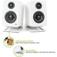 thumbnail image 4 of Soporte de Altavoz de Escritorio Soporte de Audio de Metal Soporte de Mesa para Altavoz Activo 'S YU4 y Altavoz de TamañO Similar, Blanco, 4 of 5