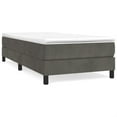 thumbnail image 2 of Casafoyer Box Spring Bed Frame Dark Gray 39.4"x74.8" Twin Velvet, 2 of 3