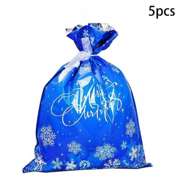 Topumt Christmas Drawstring Gift Bag,Xmas Assorted Size Goody Bags