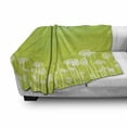 thumbnail image 3 of Dandelion Soft Flannel Fleece Blanket, Dandelion Flower Pattern Wild North American Flowering Plant Summertime, Cozy Plush for Indoor and Outdoor Use, 70" x 90", Apple Green Seafoam, by Ambesonne, 3 of 6