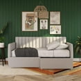 thumbnail image 3 of Novogratz Brittany Daybed with Storage Drawers, Twin Size, Gray Linen, 3 of 24