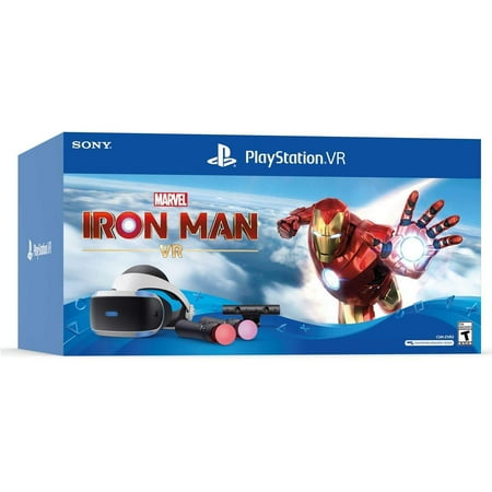 Restored Sony PS4 PSVR Marvel Iron Man Bundle VR Headset + Camera + Controllers 3004152 (Refurbished)