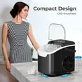 thumbnail image 3 of Moifoi Countertop Ice Maker Machine, 8 Ice Cubes in 6 mins, 26lb/Day Ice with 2 Sizes- Portable Mini, Energy Saving & Basket/Scoop for Home/Party/Travel/Camping/Bar,Black, 3 of 7