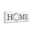 thumbnail image 3 of Stupell Industries Weathered Pattern Home Sign Botanical Wreath Greenery Graphic Art Gallery Wrapped Canvas Print Wall Art, Design by Kristen Brockmon, 3 of 5