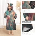 thumbnail image 3 of FORMRS Wearable Blanket Hoodie with Sleeves for Kids Cozy Flannel Sweatshirt, Psychedelic Forest, 3 of 7