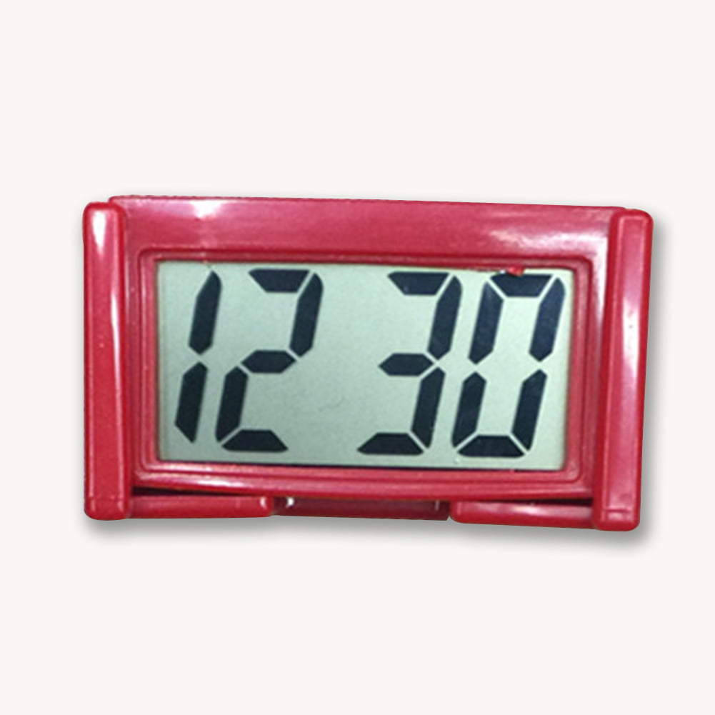 Stick On Details about   1x Digital Car Dashboard LCD Clock Time Date Display Self 