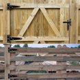 thumbnail image 3 of Bisagras en T de alta resistencia, color negro, bisagras de puerta de madera o puertas de Metal, bisagras de puerta de Granero de hierro inoxidable, 6 piezas, 3 of 5