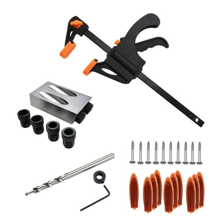 

31PCS Woodworking Use Guide Puncher 15 Degree Angle Inclined Hole Locator Grey