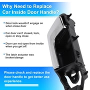 Front Driver Side Rear Left Passenger Side Interior Door Handle for Buick Excelle 2008-2016 Inside Door Handle Black Chrome 1 Pc