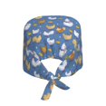 thumbnail image 2 of Kdxio Chicken Family Pattern Turban Hat for Women Men Comfortable Adjustable Cleaning Working Cap with Sweatband, 2 of 8