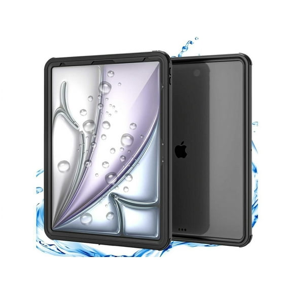 Waterproof Case for iPad Air 13 inch M3 M2 2025 2024, iPad Air 13 6th Generation Case [Built-in Screen Protector] [IP68 Waterproof] Shockproof Protective Cover with Kickstand, Shoulder Strap