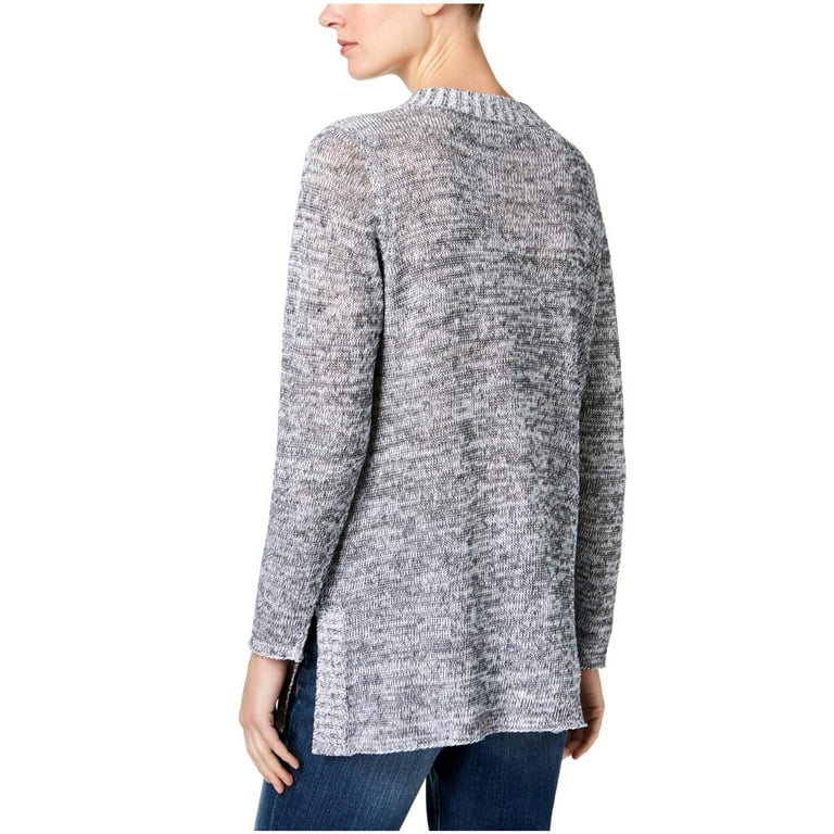 Eileen Fisher Womens Linen Tunic Crewneck Sweater Gray XXS Walmart