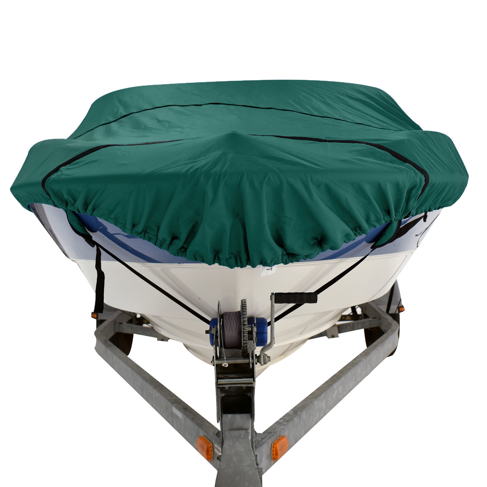 Budge American Flagship Ripstop Boat Cover, Fits V-Hull Fishing Boats, Hunter Green, 18'-20' Long (Beam Width Up to 102")