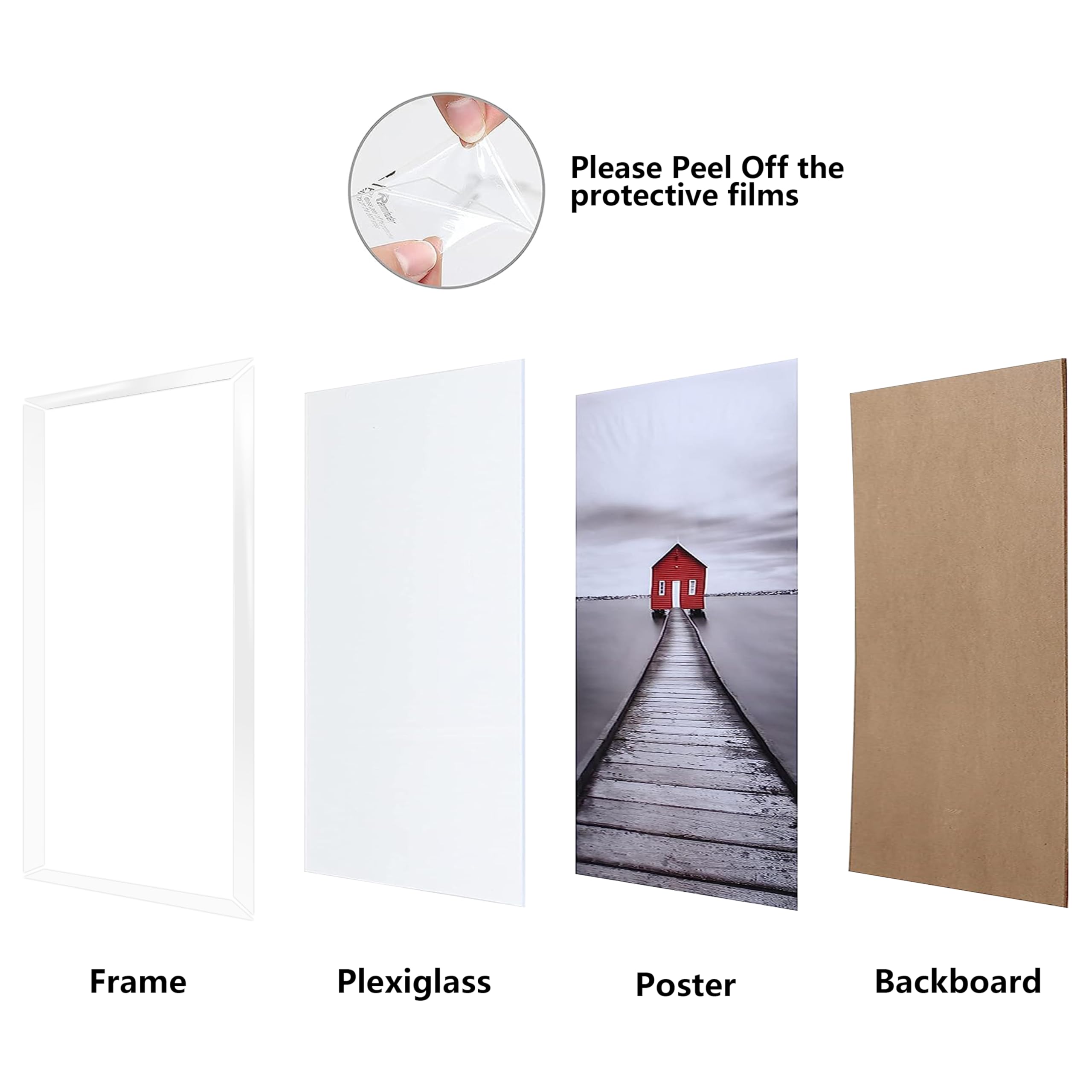 ELSKER&HOME 12x16 Poster Frame 3 Pack, White photo 6