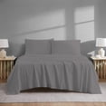 thumbnail image 5 of Purity Home 100% Organic Cotton Full Dark Gray Percale Bedsheet set, 300 Thread Count Breathable, Super Soft, & Cozy 4-Piece Set, 5 of 14