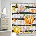 thumbnail image 2 of Fall Shower Curtains for Bathroom, Autumn Shower Curtains Waterproof Polyester Pumpkin Shower Curtain Thanksgiving Bathroom 72x72 Inch, 2 of 6
